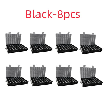 24 Grids Compartment Plastic Storage Box Jewelry Earring Box Bead Screw Container Home Storage Case Display Organizer Container
