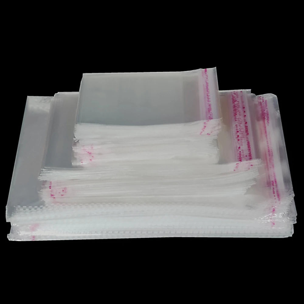 Self Adhesive Sealing Plastic Bag Clear Cellophane Bags for Packaging Jewelry Candy Cookies Product Gifts Resealable Storage Bag