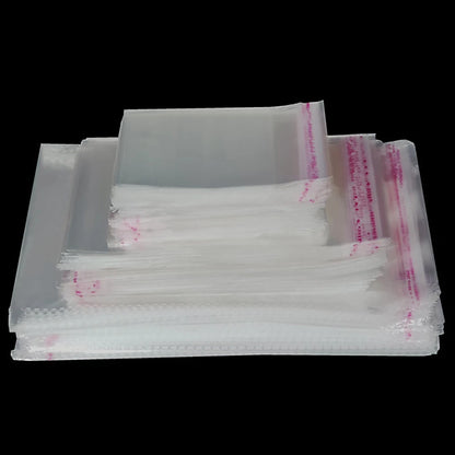 Self Adhesive Sealing Plastic Bag Clear Cellophane Bags for Packaging Jewelry Candy Cookies Product Gifts Resealable Storage Bag