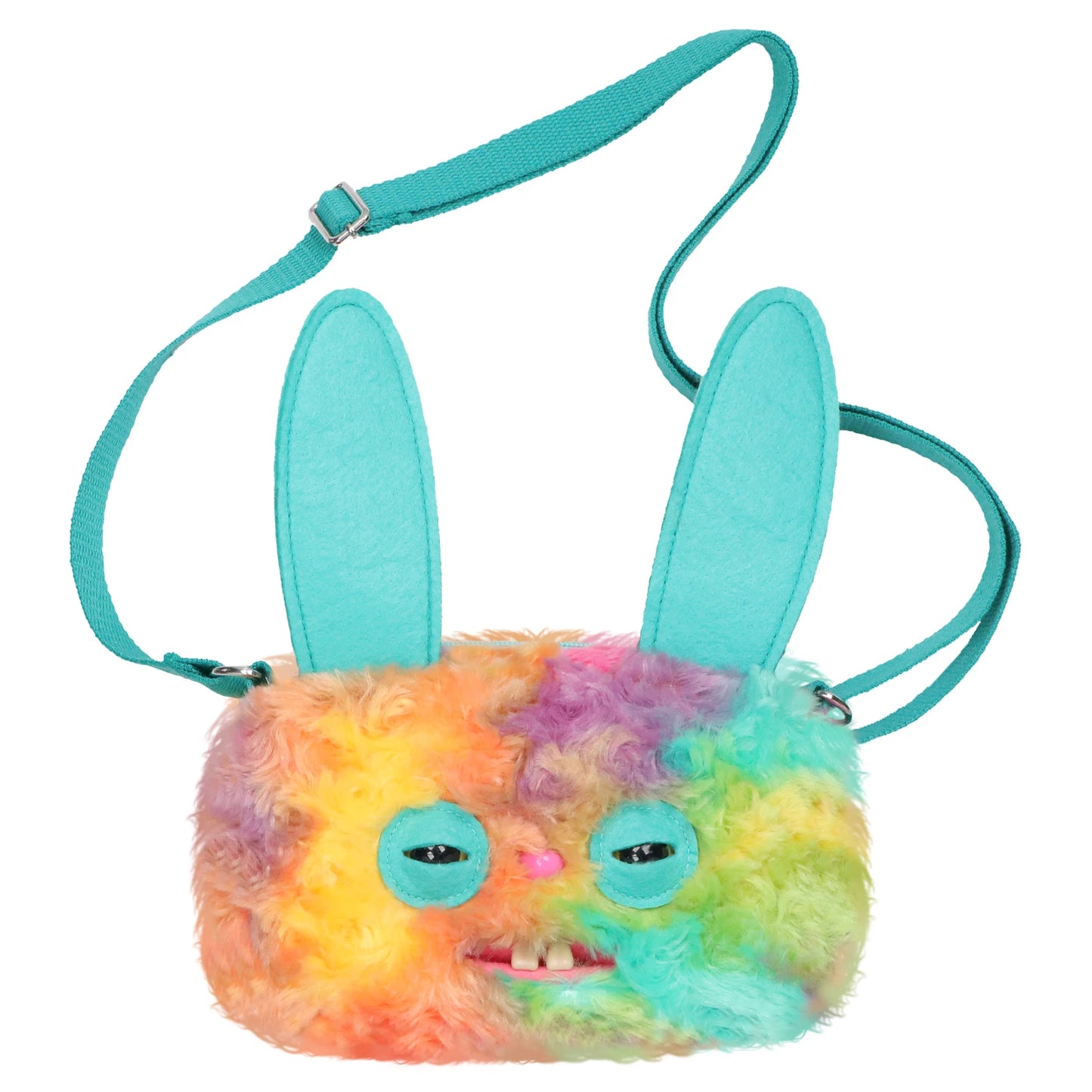 Fuggler Original ALLEY CATS Plush Bag Big Head Ugly Tooth Monster Crossbody Furry Funk Purse Backpack Wallet Storage BagGift