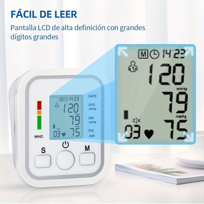 Professional Medical Portable Arm Blood Pressure Monitor Automatic Tonometer Digital Tensiometer Heart Rate Monitor Home Devices
