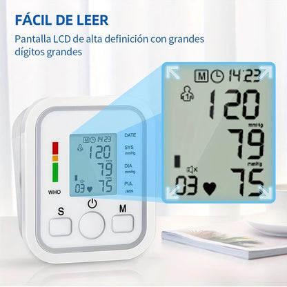 Professional Medical Portable Arm Blood Pressure Monitor Automatic Tonometer Digital Tensiometer Heart Rate Monitor Home Devices
