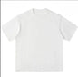 300g Thick Combed Cotton Round Neck T-shirt, Solid Color Loose Fit Simple and Casual Basic Style Suitable for Both Men and Women