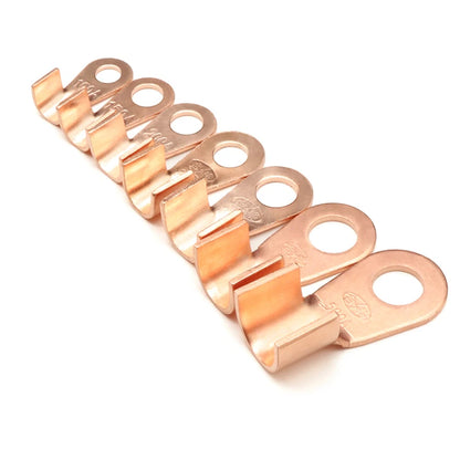 OT Series Wire Terminals 100A 150A 200A 250A 300A 400A 500A Red Copper Bare Nose Lugs Crimp Open Mouth Cable Connector Splice