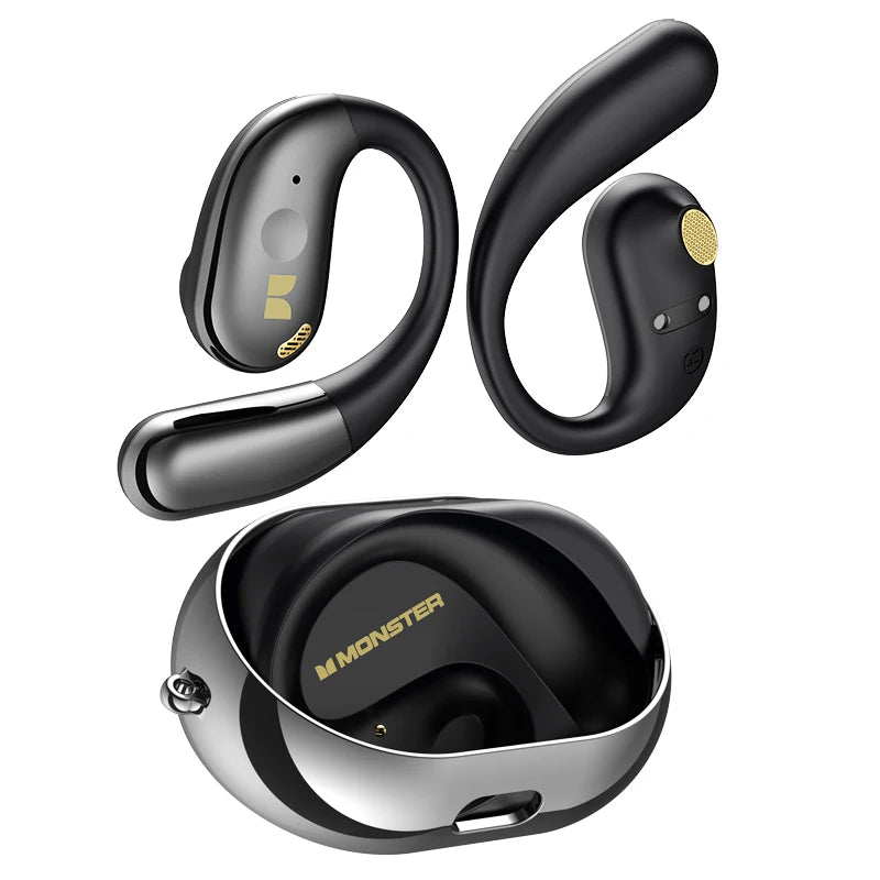 Słuchawki Monster Open Ear AC360 Air Conduction Bluetooth 5.4 Ture Wireless Earphones Stereo 360° OWS Bezprzewodowy Zestaw Słuchawkowy Sportowy
