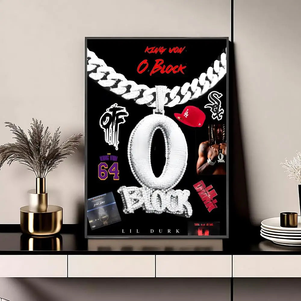Singer King Von Poster Posters Anime Room Decor Decoration Movie Backpack Wall Interior Music Wall Art
