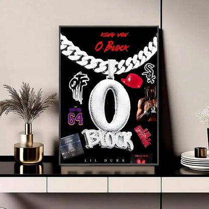 Singer King Von Poster Posters Anime Room Decor Decoration Movie Backpack Wall Interior Music Wall Art