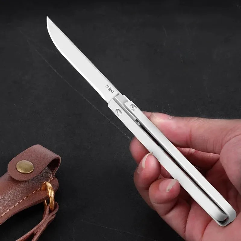 M390 Mechanical Folding Knife - Multi-Function Portable Chef Knife Kitchen Fruit Knife, Camping & Everyday Carry