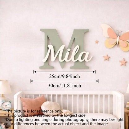 1pc Wooden Double-layer Letter Door Sign, Customized Name/letter,Personalized Children's Room Decoration,Baby Name Sign