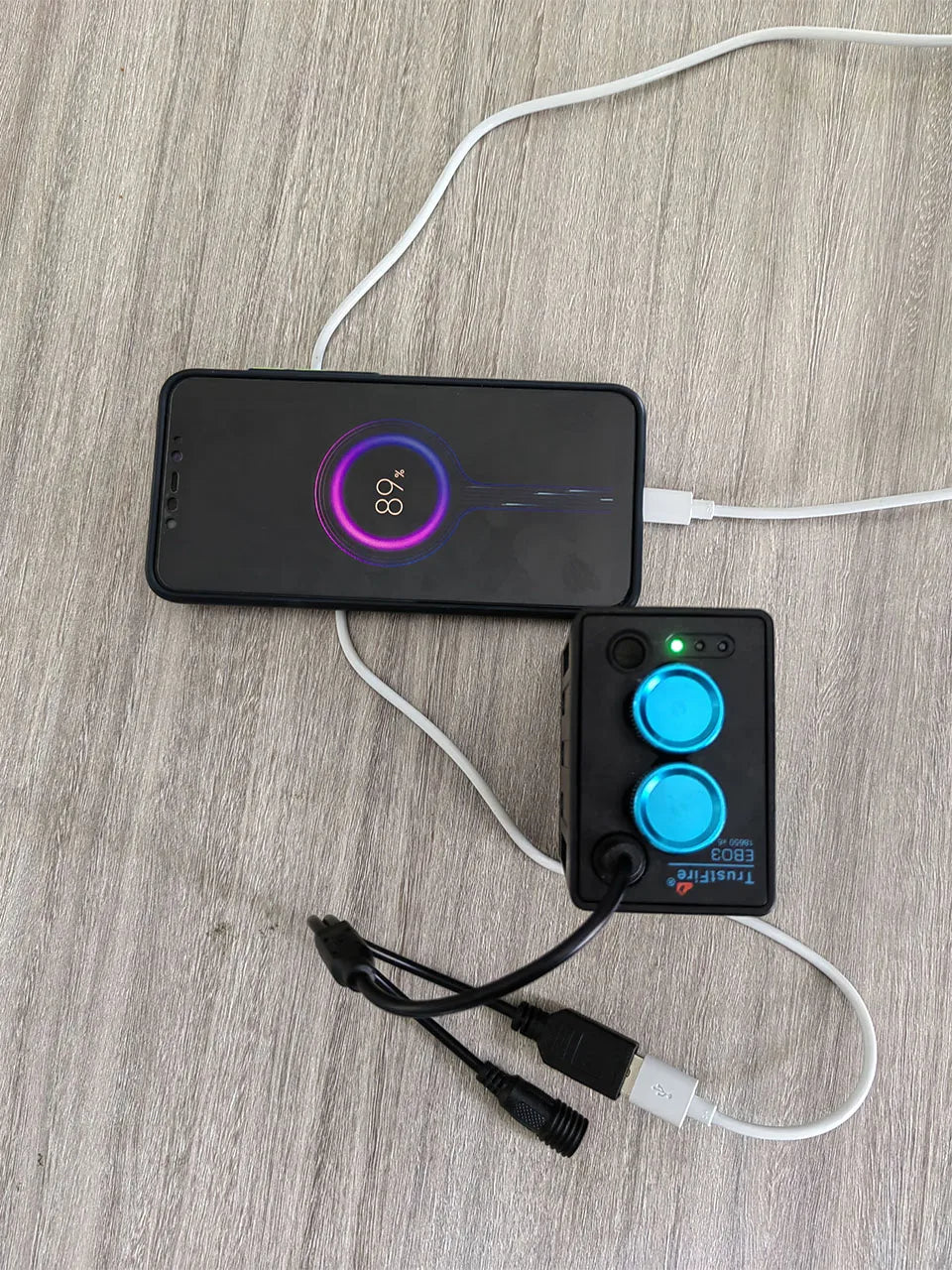 TrustFire EB03 Waterproof 18650 Battery Pack Case USB Charging Phone DC 8.4V Mobile Battery Power Bank Box for Led Bike Light