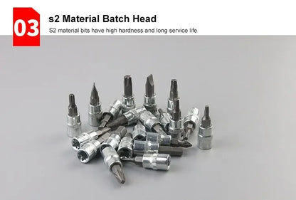 46pcs Drive Ratchet Torque Wrench Combo Auto Repairing Set Mechanic Tool Car Repair Tool Kit 1/4-Inch Socket Set Car Repair Tool