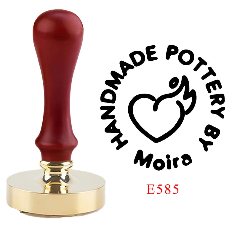 Logo Customize Clay Seal Set -22/25/30/35/40/50mm Customizable Pottery Design Craft Tool for Pottery Ceramic Custom Letter Stamp