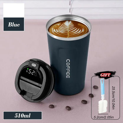 510ML Intelligent LED Temperature Display Stainless Steel Coffee Cup Temperature Measure Insulation Outdoor Car Portable Cup