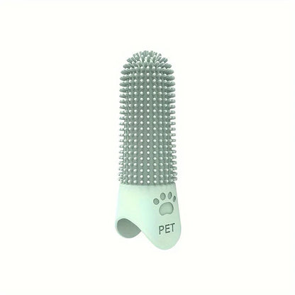 Soft Silicone Dog Toothbrush 360° Finger Toothbrush for Dogs Cats Durable Pet Finger Brush Tooth Cleaning Tool for All Breeds