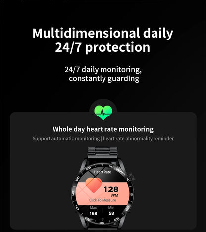 LIGE Full Touch Smartwatch Outdoor Military Smart Watch 1.38" HD Screen Bluetooth Call IP68 Waterproof Sport Fitness Watches Men