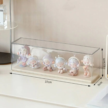 Acrylic Action Figure Display Case Transparent Doll Storage Box Toy Organizer Rack for Collectible Showcase Cabinet