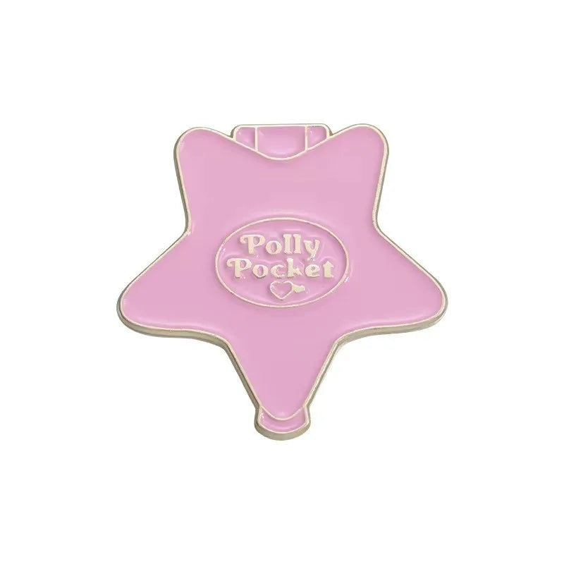 Polly Pocket Pendant Keychain Vintage Micro Playset Collectible Toy For Women Backpack Jacket Hat Fashion Accessory