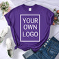 Custom DIY LOGO Women T-Shirt Summer Y2K Streetwear Comfortable Female Short Sleeves Crewneck Customized Pattern Tee Tops