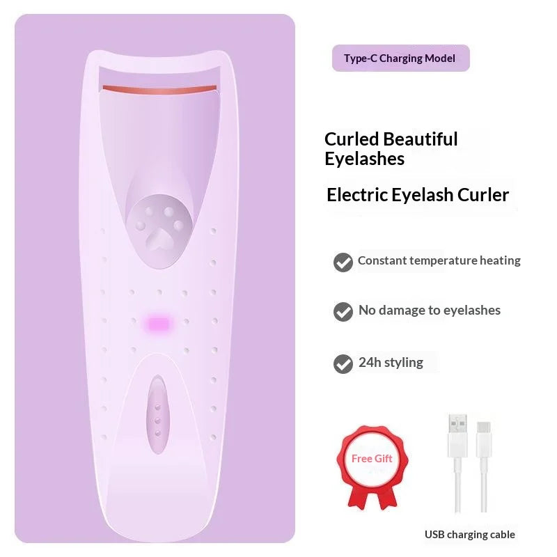 Electric Heated Eyelash Curler Women Long Lasting Automatic Eye Lash Perm Tool Makeup Accessory Heated Clip