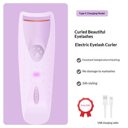 Electric Heated Eyelash Curler Women Long Lasting Automatic Eye Lash Perm Tool Makeup Accessory Heated Clip