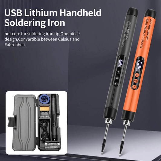 Mini Small Soldering Iron Set 5V 8W USB Soldering Iron C200S 300-450℃ Temperature Adjustable Solder Welding Iron Tool