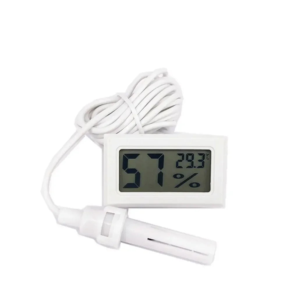Embedded Digital Thermometer Hygrometer with External Wire Probe High Precision Electronic Humidity Temperature Meter Greenhouse