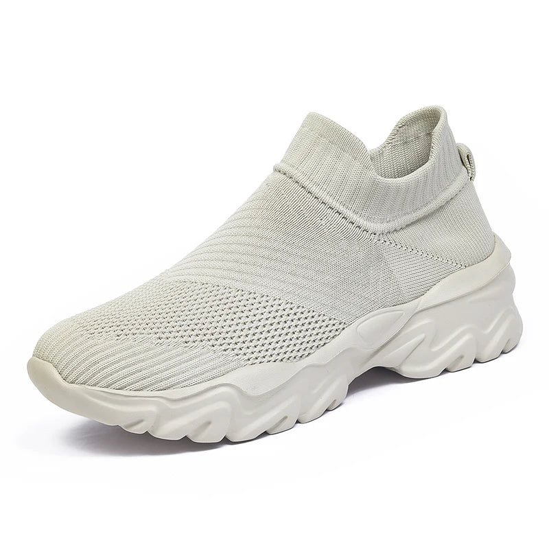 Men'S And Women'S Sneakers Mesh Breathable Lightweight High-Top Running Tennis Shoes Comfortable Outdoor Pair Naked Boots