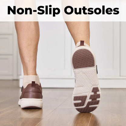 FitVille Wide Toe Box Diabetic Walking Shoes For Men Lightweight Non-Slip Breathable Casual Shoe For Swollen Feet Outdoor