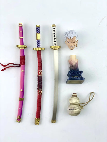 New One Piece Anime Zoro Double Headed Nika Statue Handmade Figure Model Anime Fashion Play Peripheral Ornaments Gift