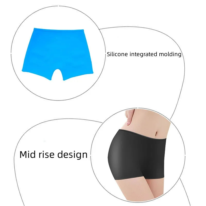 Women's swim trunks silicone flat angle swimsuits women's safety pants leggings underwear suitable for women weighing 45kg-65kg
