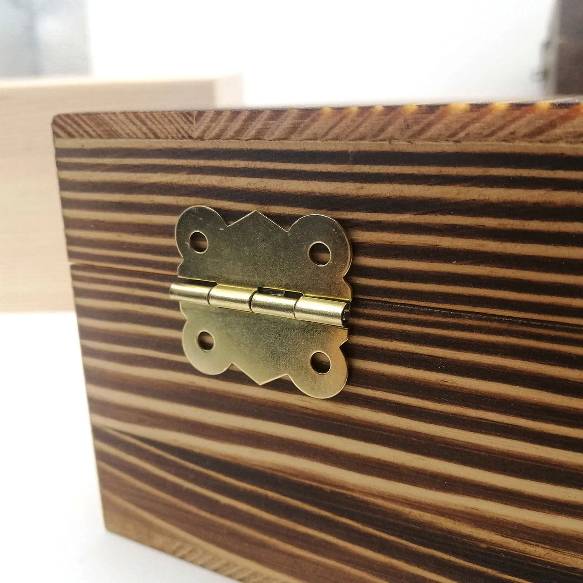 12pcs Mini Butterfly Shape Jewelry Chest Gift Wine Wooden Box Case Furniture Dollhouse Door Hinge with Screw 17x20 20x25 25x30mm
