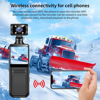 Lenovo 8K HD Handheld Pocket Camera 180 ° Rotating Mini Portable Camera Wearable Night Vision Outdoor Sports Camera 2026 New
