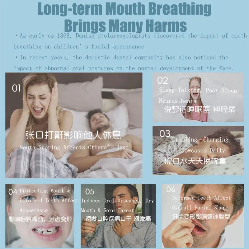 30/90/210 Pcs Anti Snoring Sleep Mouth Tape Best Breathing Nasal Strips Medical Grade Improved Sleeping Snoring Relief Sleep Aid