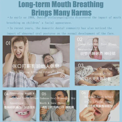30/90/210 Pcs Anti Snoring Sleep Mouth Tape Best Breathing Nasal Strips Medical Grade Improved Sleeping Snoring Relief Sleep Aid
