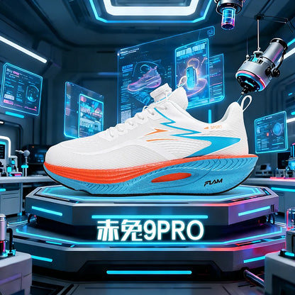 Men's breathable, non-slip, comfortable, shock-absorbing carbon plate running shoes, couple matching sports casual running shoes