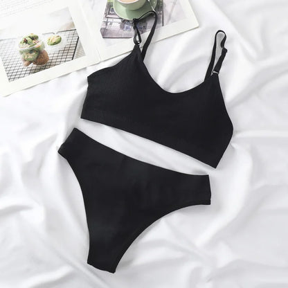 Women Push-Up Bra And Panties Set Wire Free Seamless Bra Sexy Lingerie High Waist Thongs Sports Brassiere Female Underwear Set