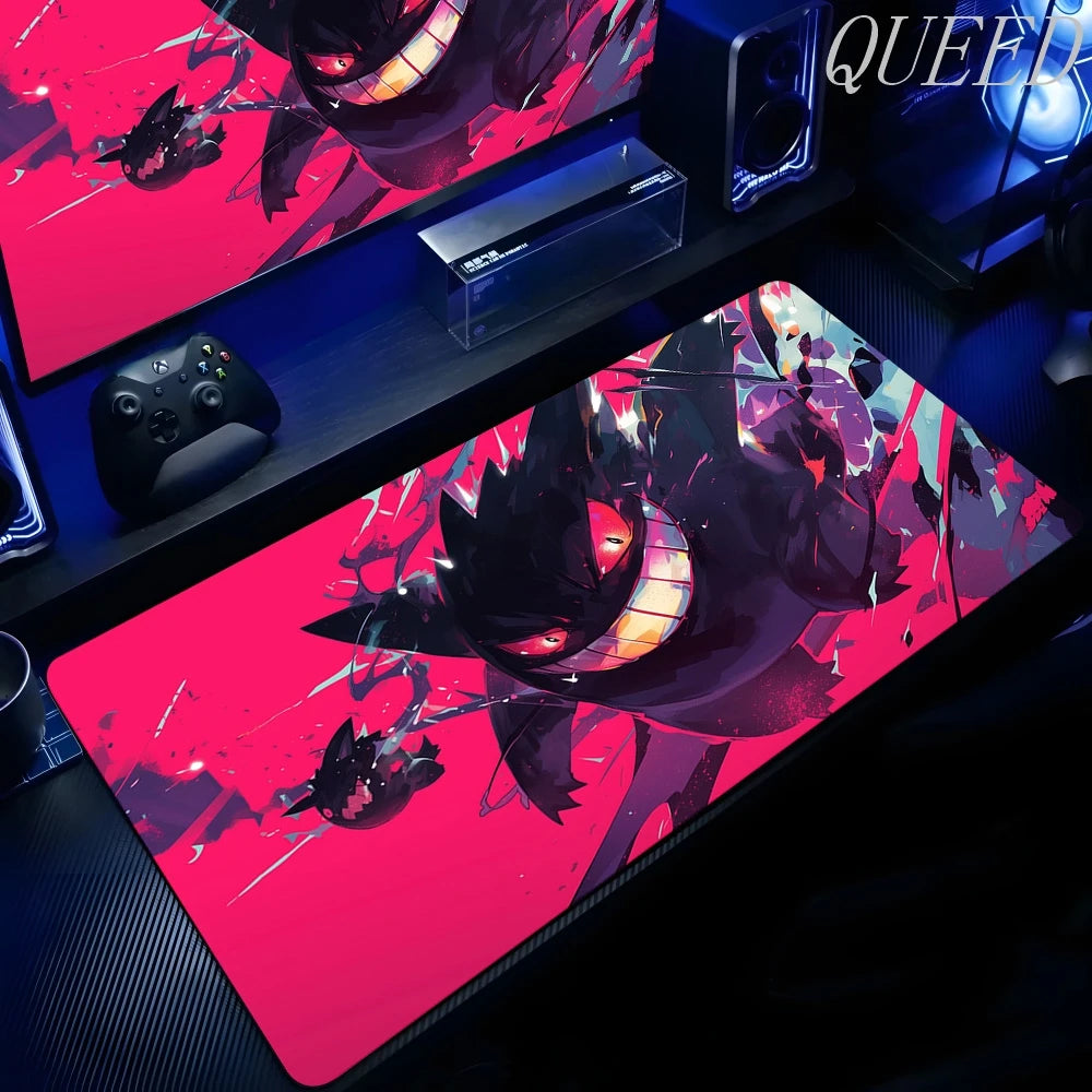 Laptop Black Gaming Accessories Mouse Pad Keyboard Non-slip Rug PC Japan Anime P-pokemon Gengar Mousepad Gamer Keyboard Carpet
