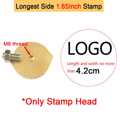 Custom Branding Iron Personalized LOGO Stamp for Woodworking Steak BBQ Leather Craft Brass Heating Tool DIY Steak Burger Wood