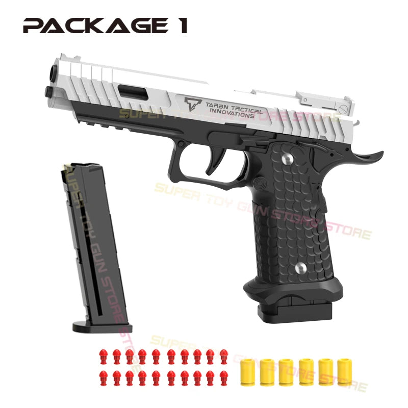 Tactical simulation toy gun model, shell ejection soft foam dart launcher, manually operated launcher