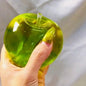 @Squishy Green Apple Stress Ball Soft Fidget Sensory Toy for ADHD Autism Slow Rebound Squeeze Toy for Adults Kids Christmas Gift
