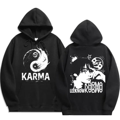 KPOP 4th Album "KARMA" Same Style Unisex Oversized Hoodie FELIX HAN BANGCHAN CHANGBIN HYUNJIN LEE KNOW K-POP Merchandise Apparel