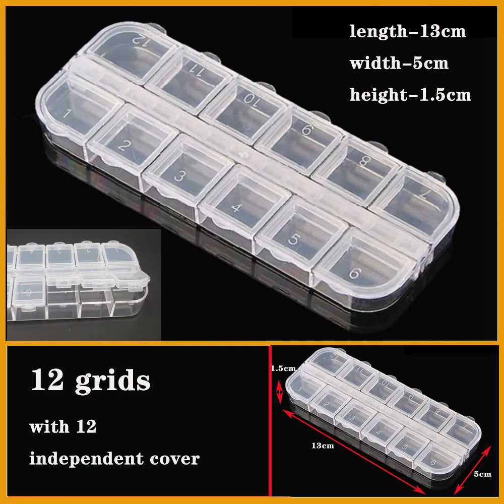 Transparent Plastic Box Screw Compartment Box Jewelry Earring Display Case Container Clear Terminal Organizer Tool Storage boxes