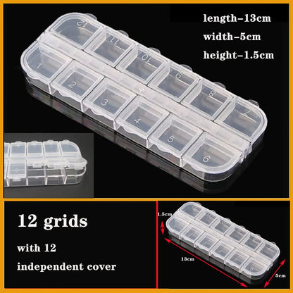 Transparent Plastic Box Screw Compartment Box Jewelry Earring Display Case Container Clear Terminal Organizer Tool Storage boxes