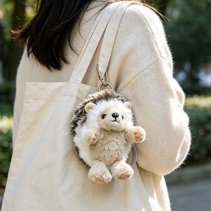 10/20/25cm Cute Hedgehog Plush Doll Soft Hedgehog Huggable Pillow Lifelike Hedgehog Pendant Doll Lovely Desktop Pet Bag Decor
