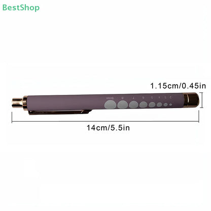 ★★★LED Medical Penlight Flashlight With Pupil Gauge Pocket Clip Pen Light For Doctor Nurse Diagnosis