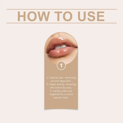 Gold Crystal PH Color Changing Lipstick Hyaluronic Acid Moisturizing Lip Balm Fade Lip Line Relieve Dryness Non Greasy Lip Gloss