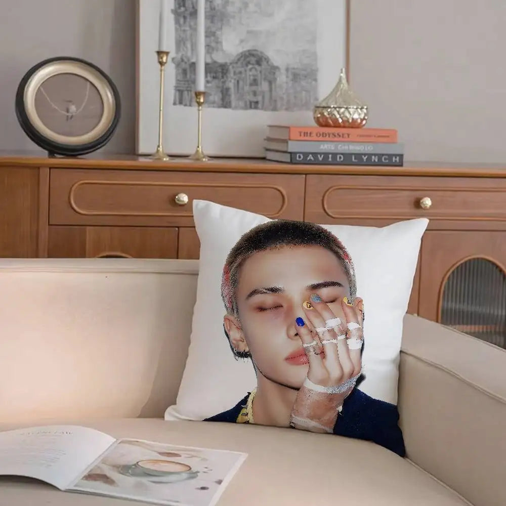 Korean Idol H-Hwang-H-Hyunjin-s Pillow Case Pillowcases Home Decor Living Room Decor Cushion Covers