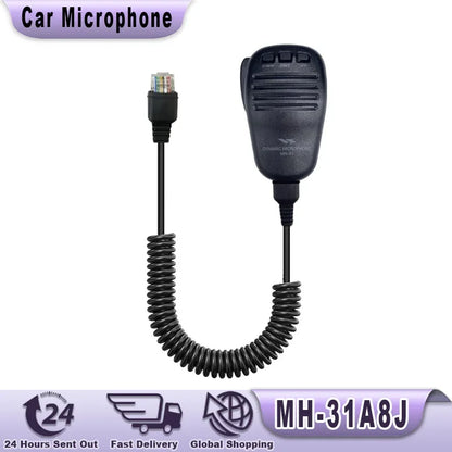 Car Portable Microphone MH-31A8J Microphone for FT-817ND FT-857D FT-897D FT-450D FT-900/AT FT-818 FT-891 Walkie Talkie MH-31