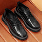 Men's Thick-Sole Leather Dress Shoes - Perfect for Office & Occasions