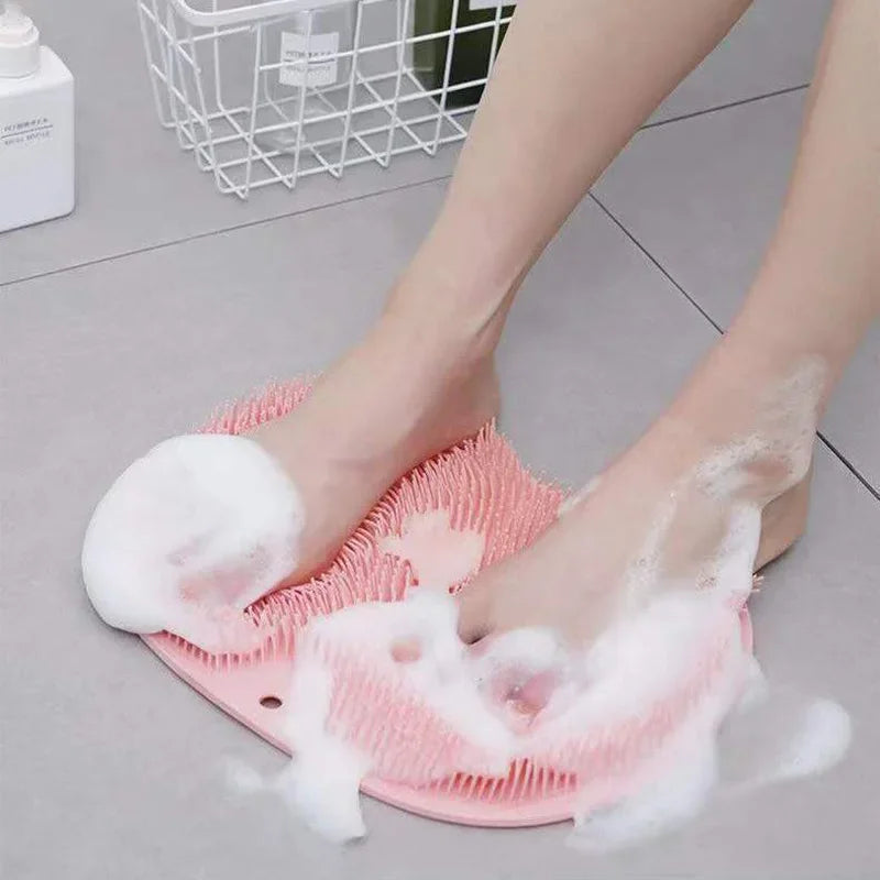 1-6Pcs Exfoliating Foot Brush And Back Scrubber Anti-Slip Suction Cup - Deep Cleansing And Exfoliating Tool For Body Dirt
